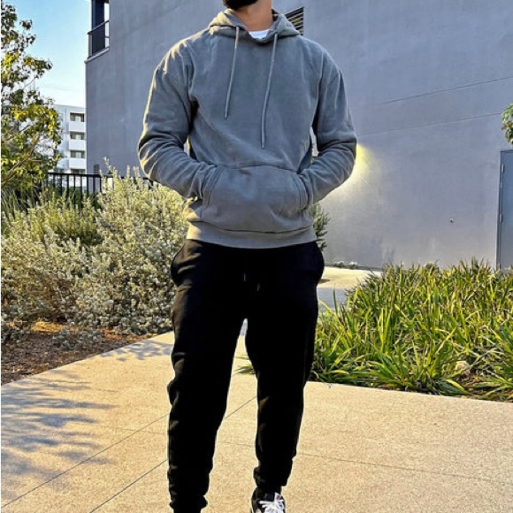 Black Joggers Cuffed Ankle